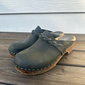 Black Leather Mule , Sandgrens